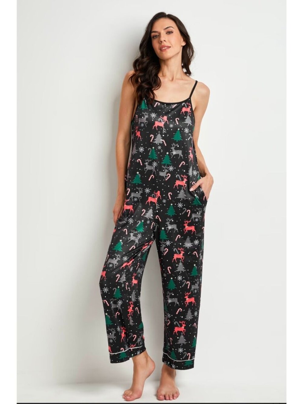 NWT Cupshe Dark Night Christmas Pajamas - Size: Small